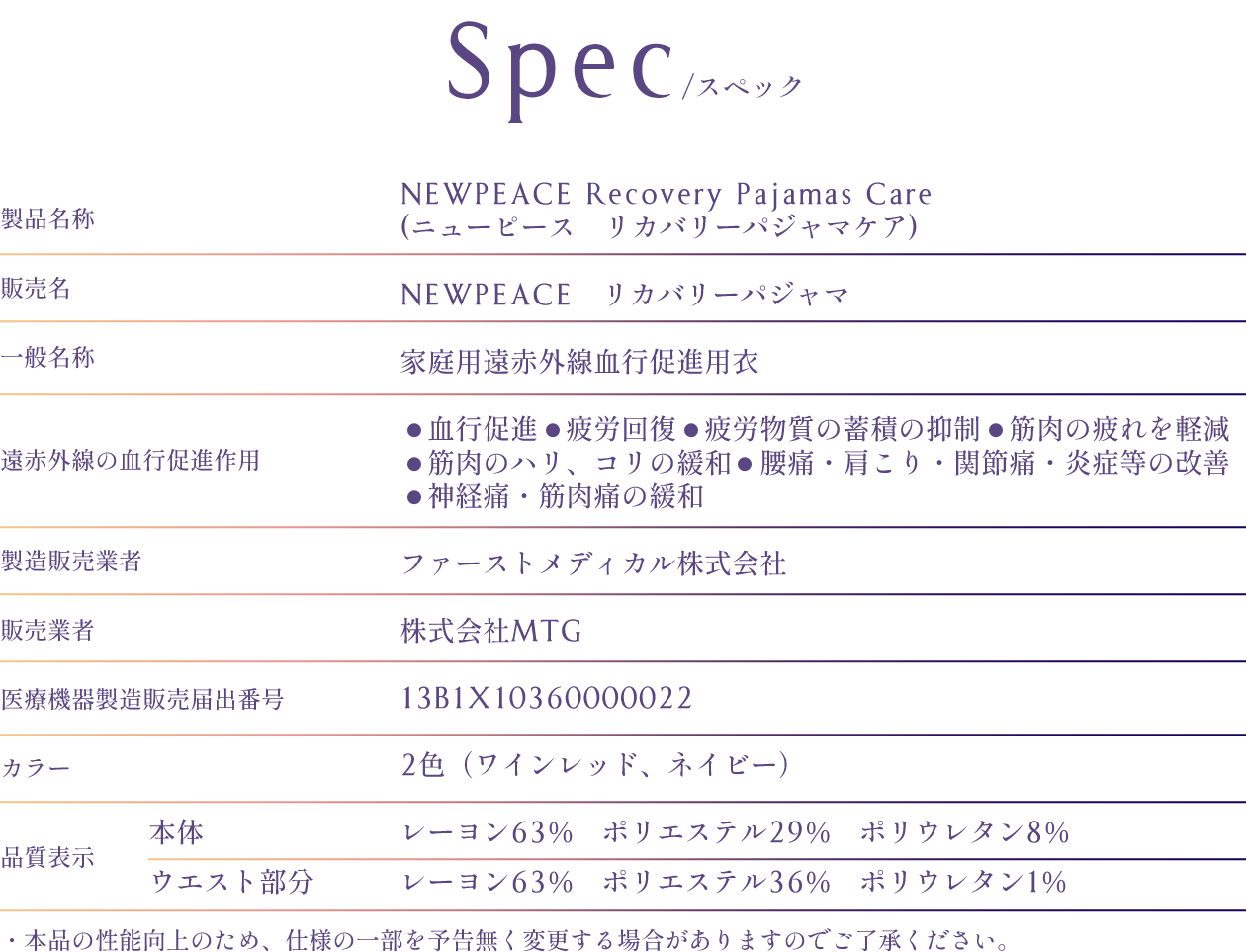 リカバリーパジャマケア|NEWPEACE(ニューピース)公式サイト リカバリーパジャマケア|NEWPEACE(ニューピース)公式サイト